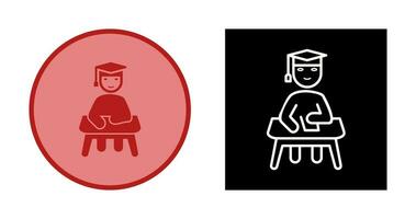 Unique Studying on Desk Vector Icon