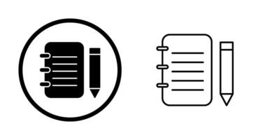 icono de vector de bloc de notas único