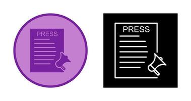 Unique Press Releases Vector Icon