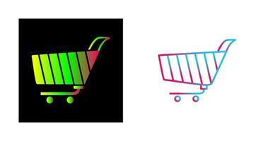 icono de vector de carrito de compras único