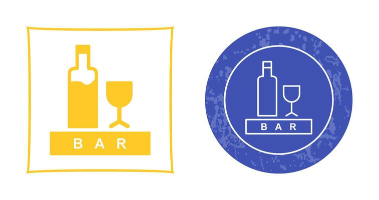 Unique Bar Sign Vector Icon