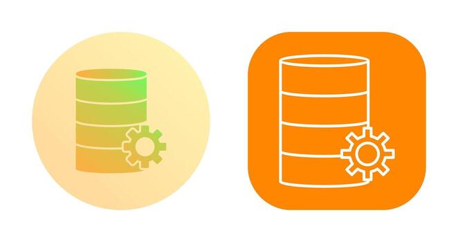 icono de vector de gestión de base de datos único