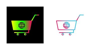 Unique Global Shopping Vector Icon