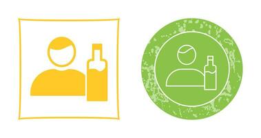 Unique Man And Drink Vector Icon