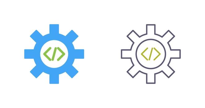 Unique Code Optimization Vector Icon