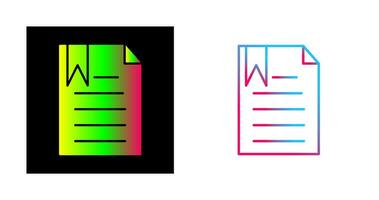 icono de vector de documento marcado único