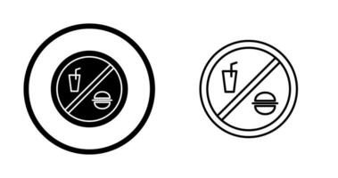 No Food or Drinks Vector Icon