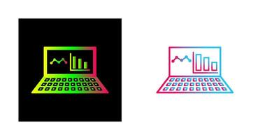 icono de vector de estadísticas en línea único