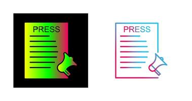 Unique Press Releases Vector Icon