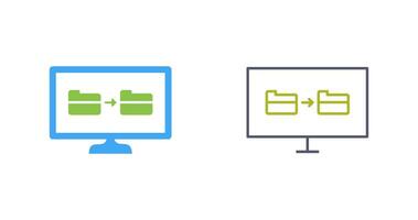 icono de vector de uso compartido de archivos único