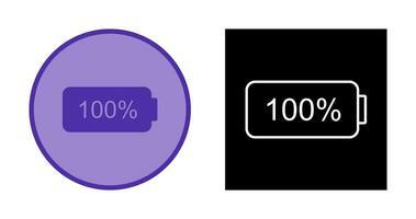 icono de vector de batería completa único