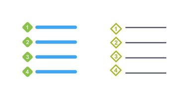 Unique Numbered list Vector Icon