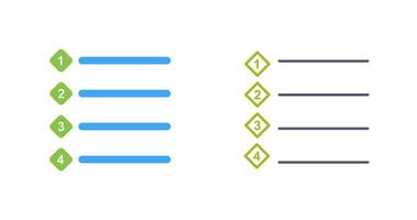 icono de vector de lista numerada única