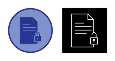 Unlock Documents Vector Icon