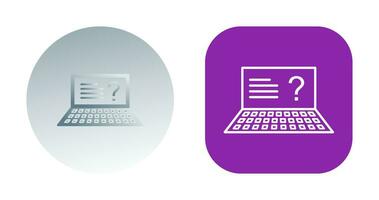 Unique Online Exam Vector Icon
