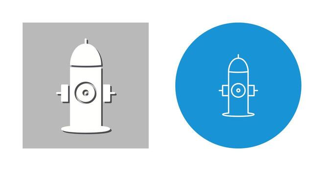 icono de vector de hidrante único