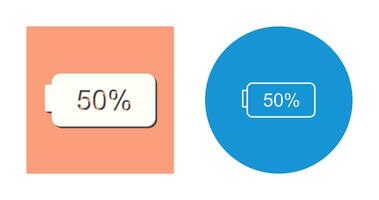 Unique Half Battery Vector Icon