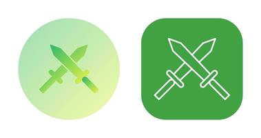 Unique Two Swords Vector Icon