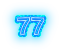 blauw neon getallen en symbolen png