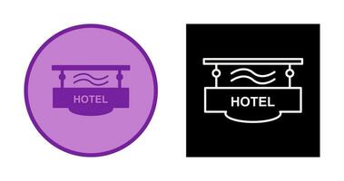 icono de vector de signo de hotel