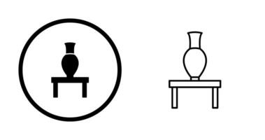 Vase Exhibit Vector Icon