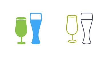 Unique Beer Glasses Vector Icon