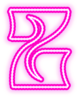 néon rose alphabet des lettres png