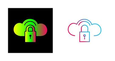 Secure Cloud Vector Icon