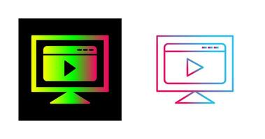 icono de vector de transmisión de video