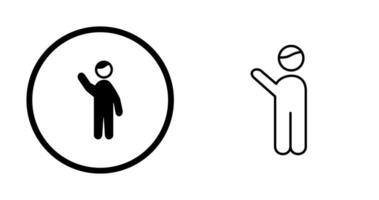 Waving to people Vector Icon