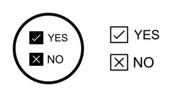 Yes No Option Vector Icon