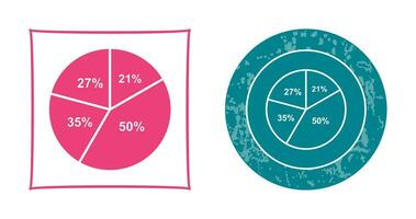 icono de vector de gráfico circular