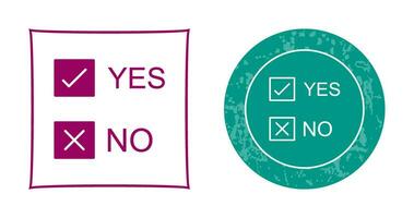 Yes No Option Vector Icon