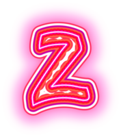 rosado neón letra z png