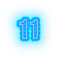 blauw neon getallen en symbolen png