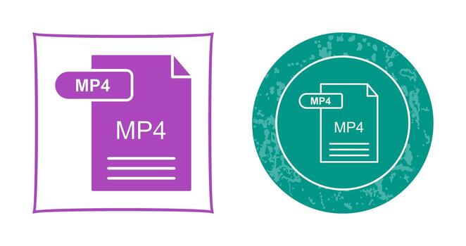 icono de vector de mp4