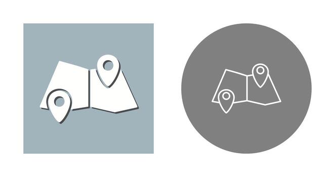 Folded Map Vector Icon