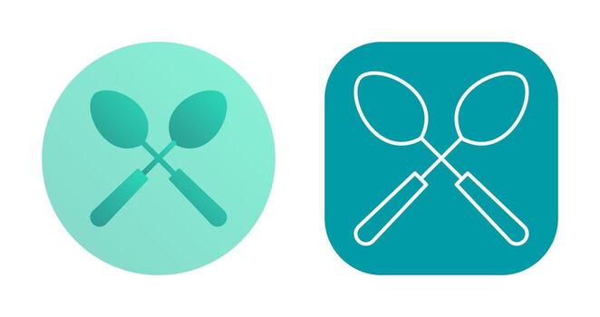 icono de vector de cucharas