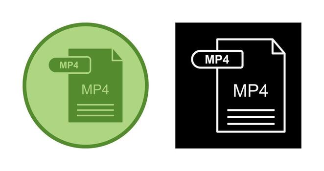 icono de vector de mp4
