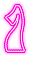 roze neon aantal 1 png