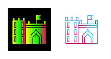 Castle with Flag Vector Icon