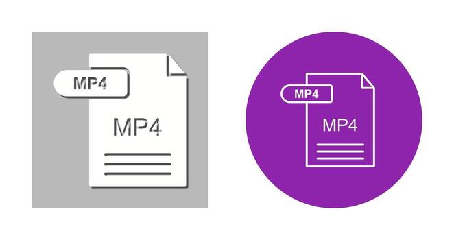 icono de vector de mp4