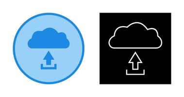 icono de vector de carga única en la nube