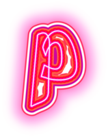 neon rosa alfabeto lettere png