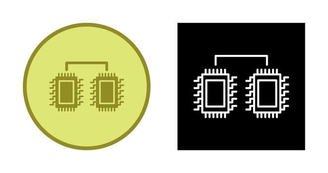 Processors Connected Vector Icon