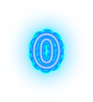 blauw neon alfabet brieven png