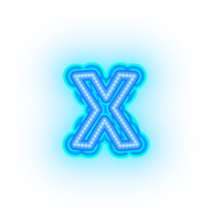 Blau Neon- Alphabet Briefe png