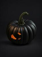 Black pumpkin halloween photo