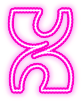 Neon Pink Alphabet Letters png