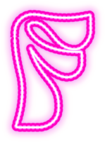 neon rosa alfabeto lettere png